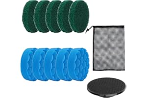 BCQDOL Electric Spin Scrubber Replacement Brush Heads Set, 10 Piece Replacement Brush Cleaning Kit for Cordless Power Scrubber, for Household Cleaning Brushes Kitchen Bathroom Floor Tile Car