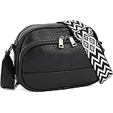 TANTOMI Crossbody Bags for Women Crossbody Purse Cross Body Shoulder Purse Trendy Vegan Leather with Wide Strap