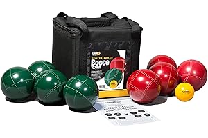 ST. PIERRE St Pierre Sports Professional Bocce Set, Green/Maroon, 107mm