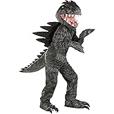 Giganotosaurus Dinosaur Costume for Kids - Jumpsuit, Headpiece, Tail, Clawed Gloves & Shoe Covers - Jurassic Halloween Outfit