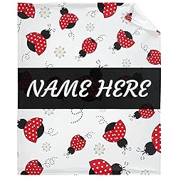 Custom with Name Red Ladybug Cartoon Pattern