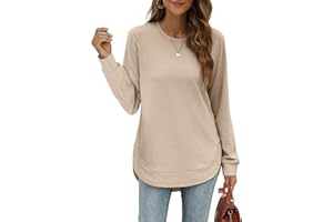 Jescakoo Sweatshirts for Women Long Sleeve Shirts Crewneck Pullover Loose Fit Tops Womens Clothing Trendy 2025 Fall Winter
