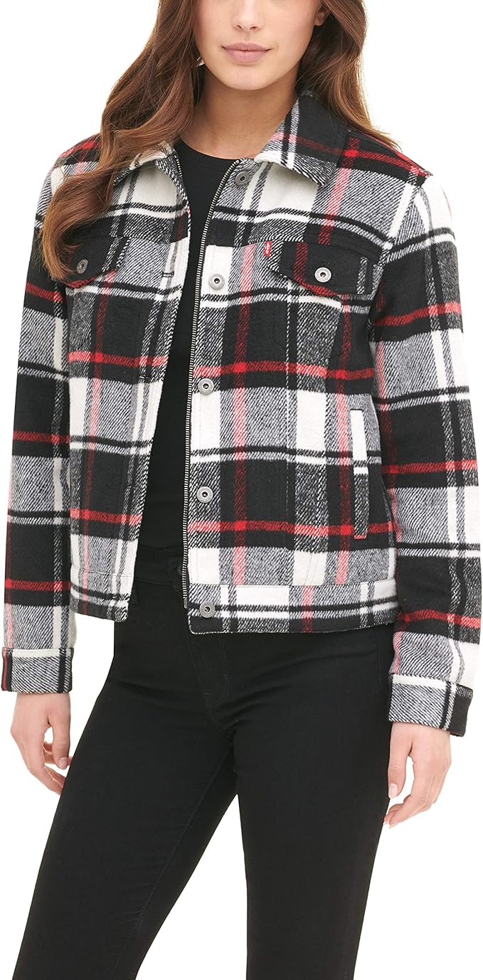 levis plaid trucker jacket