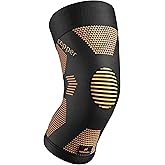 NEENCA Copper Knee Brace for Women and Men, Knee Compression Sleeve for Knee Pain, Arthritis, ACL, Meniscus Tear, Joint Pain Relief, Knee Support for Running, Working Out, Fitness,Weightlifting-Single