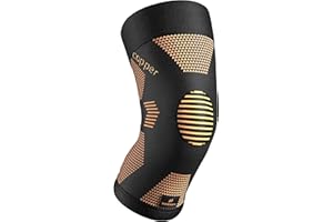 NEENCA Copper Knee Brace for Women and Men, Knee Compression Sleeve for Knee Pain, Arthritis, ACL, Meniscus Tear, Joint Pain Relief, Knee Support for Running, Working Out, Fitness,Weightlifting-Single