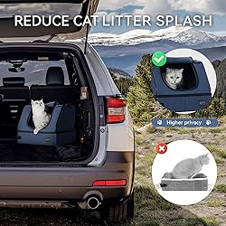PETSFIT Travel Litter Box for Cats - Removable