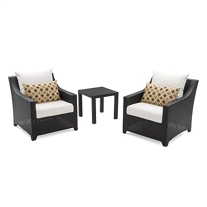 Amazon Com Rst Brands Deco 2 Club Chairs Side Table Set