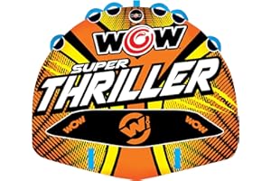 WOW Sports Thriller Towable Deck Tube for Boating Adults, Tubing Boat Inflatable for Water Sports