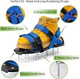 Bakulala Lawn Aerator Shoes Heavy Duty 2 Inch Spikes Adjustable Straps Blue view 3