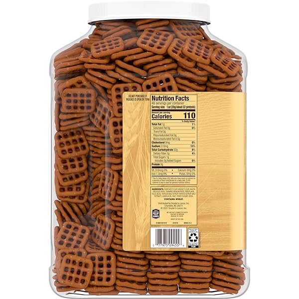 SNYDER’S OF HANOVER PRETZEL SNAPS, 46 OZ CANISTER