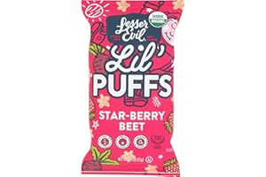 LesserEvil Organic Strawberry Beet Lil' Puffs, 2.5 OZ