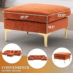 Wrofly U-Shaped Sectional Sofa Couch, 114" Comfy