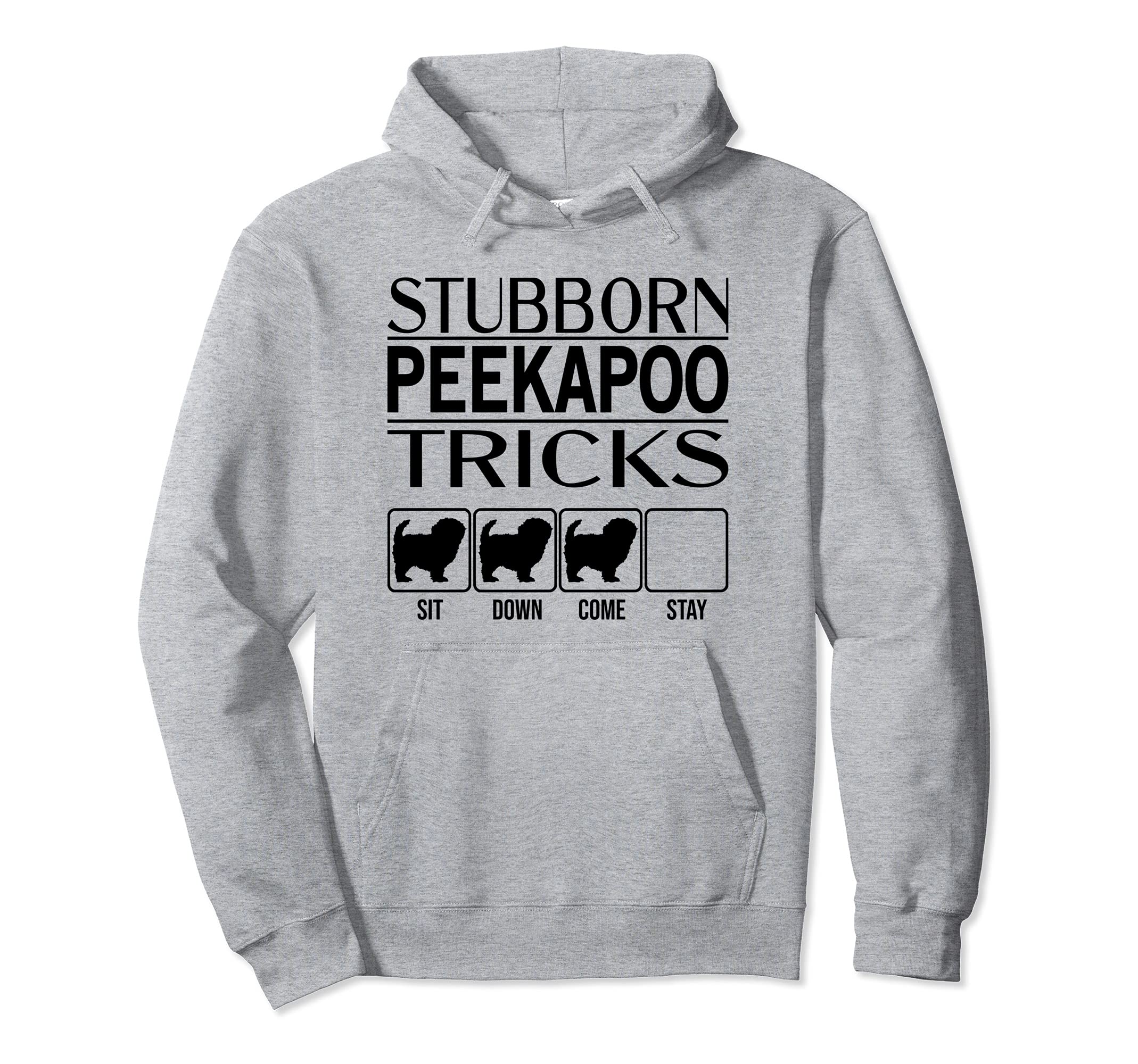 Stubborn Dog Tricks, funny dog gift idea, Funny Peekapoo Pullover Hoodie โ image 1