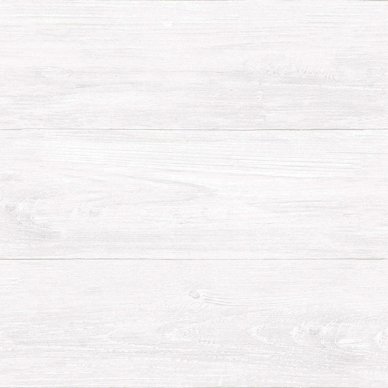 NuWallpaper NU2494 Reclaimed Shiplap Peel & Stick Wallpaper, White/Off-White (Pack of 2)