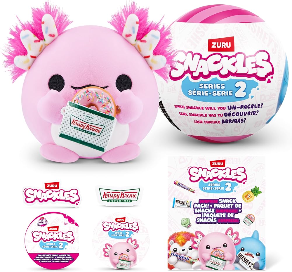 Snackles Series 2 Random Assortment 5 Inch Plush Cuddly Squishy Jelly Capsule