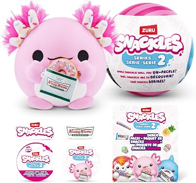 Snackles Series 2 Random Assortment 5 Inch Plush Cuddly Squishy Jelly Capsule