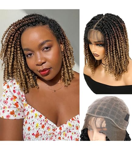 Amazon.com: Fancy Hair Full Lace Gogo Curly Braid Wig Double  display picture 1