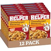 Hamburger Helper Cheeseburger Macaroni Pasta Meal (6.6 oz - 12 Pack) No Artificial Flavors, Ready in 3 Easy Steps, Quick Meals for Midweek Dinners, Busy Evenings &amp; Families On-the-Go