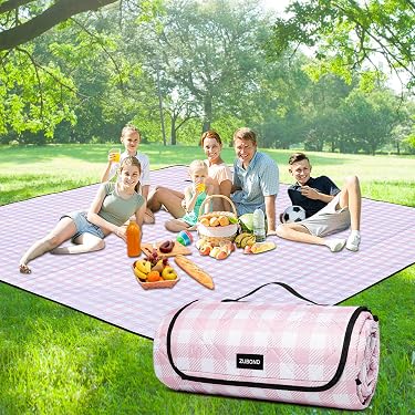 Couverture De Pique-nique户外防水 Polaire Douce TIBLEN 51x46 Pouces Plage