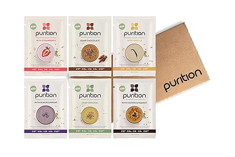 Purition Caja de muestras de batidos de proteínas veganos (6 x 40g ...