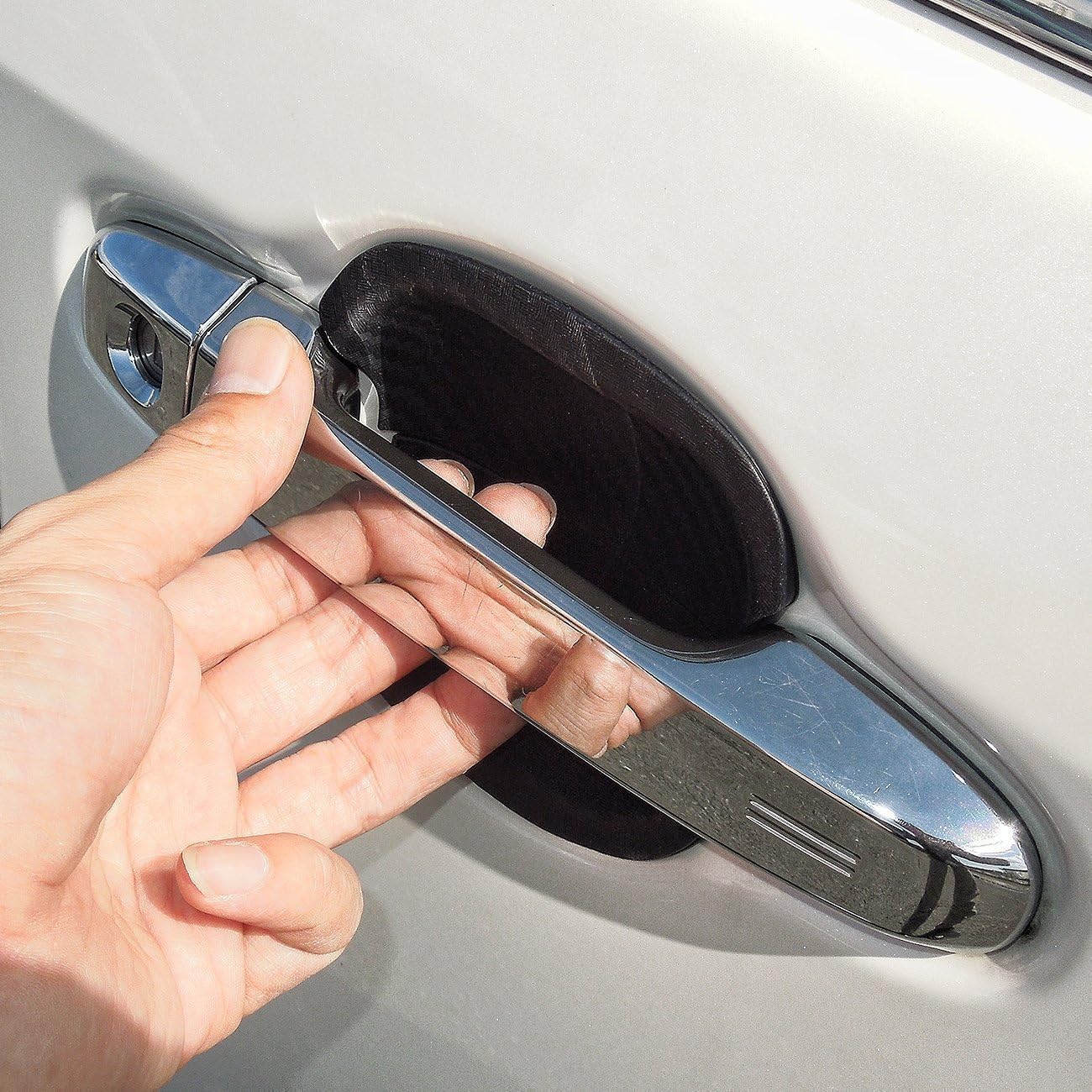 Amazon ノア 80系 ヴォクシー 80系 ドアハンドル プロテクター ドアノブガード ひっかき傷防止 カバー カーボン調 モール 車 バイク