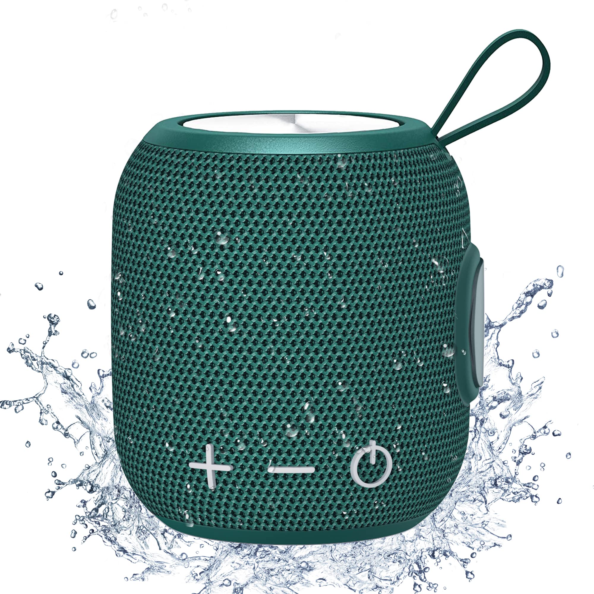 Photo 1 of Portable Speakers Bluetooth Wireless Outdoor Small Bluetooth 5.0 Dual Pairing Shower Speaker, 24H Playtime Stereo Surround Sound, IPX7 Waterproof for Travel, Pool