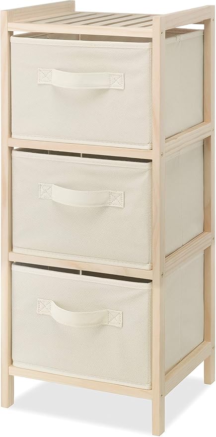 Amazon Com Whitmor 3 Drawer Wood Chest Compact Design Pull