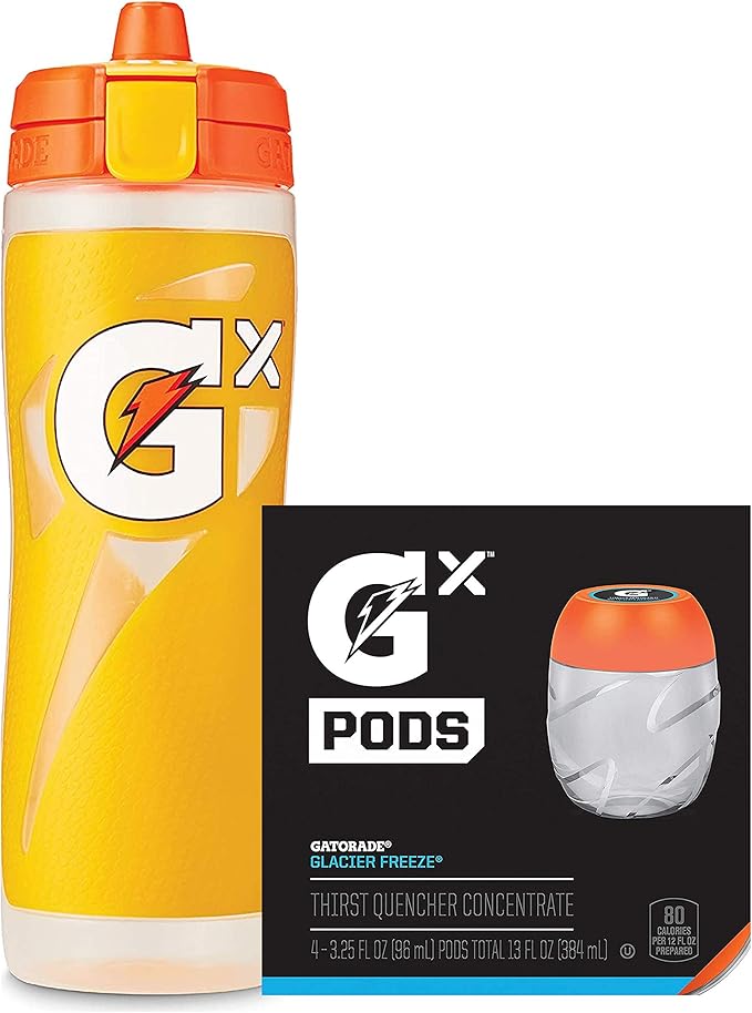 Gatorade Gx Bottle, Yellow with Gx Pods