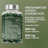 AAVALABS Organic Spirulina Chlorella Capsules 1800mg 200 Vegan view 6