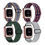 4 Pack Stretchy Bands Compatible with Fitbit