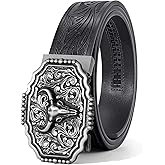 SANSTHS Ratchet Cowboy Belt, Western Ratchet Belts for Men Ratchet Western Belt with Automatic Cowboy Buckle