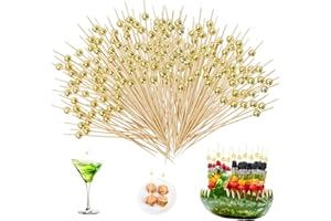 100 Count Cocktail Picks & Food Toothpicks for Appetizers, Decorative Food Toothpicks, 4.7 Inch Toothpicks for Drinks, Desser