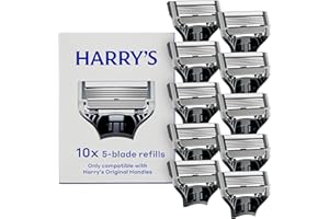 Harry's Original Razor Blades for Men - 10 Count - Premium Razor Blade Refill Cartridges - German Engineered