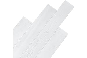 Luxdecor Real Wood Wall Planks - White Shiplap Boards 5" Peel and Stick - 10 Pieces, 12.5 Sq Ft