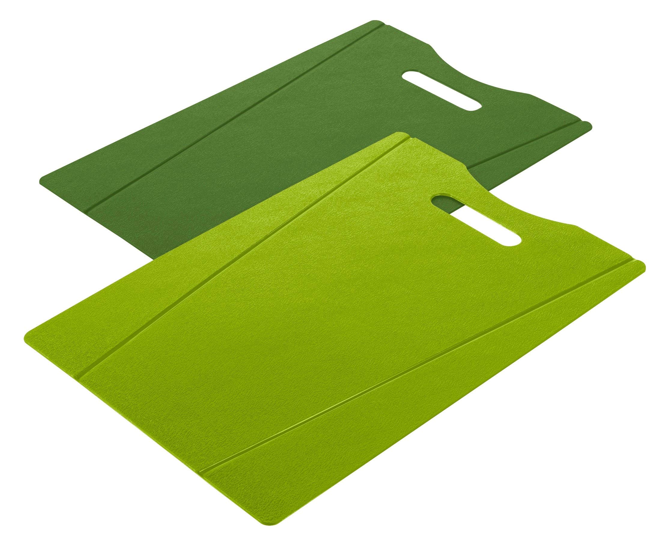 KUHN RIKON 24274 Chopping Boards Set of 2 Dark Green, Plastic