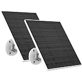 Solar Panel for Eufy Camera, 5W Solar Panel Charger Compatible with EufyCam, 5V Solar Panel with 9.8ft Charging Cable, IP65 Waterproof, Adjustable Wall Mount(2 Pack)