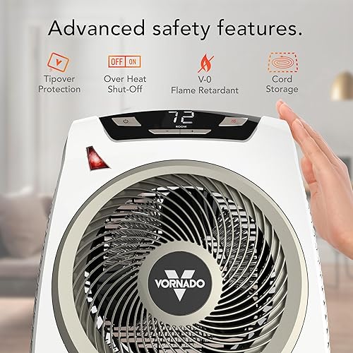 Vornado AVH10 Space Heater for Home, Fan Only Option, Digital