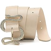 MORELESS Designer Belts for Jeans Women Leather Belt with Snake Buckle
