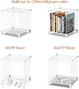 HOMIDEC 9 Cube Wire Storage Shelves Modular Closet Organizer Bookcase view 4