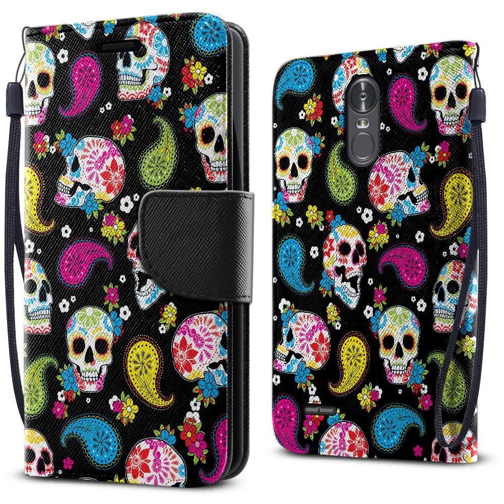 Best lg stylo 3 skull phone case with kickstand