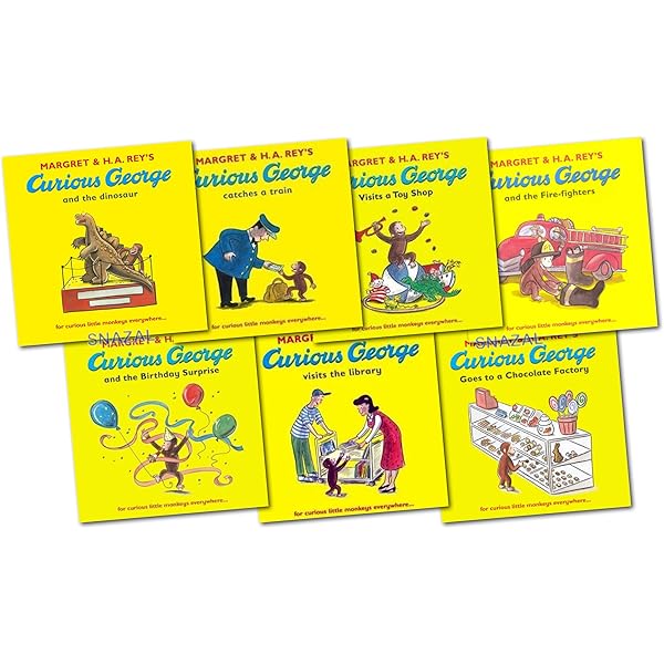 Curious George The Monkey Collection 7 Book Set Pack Series