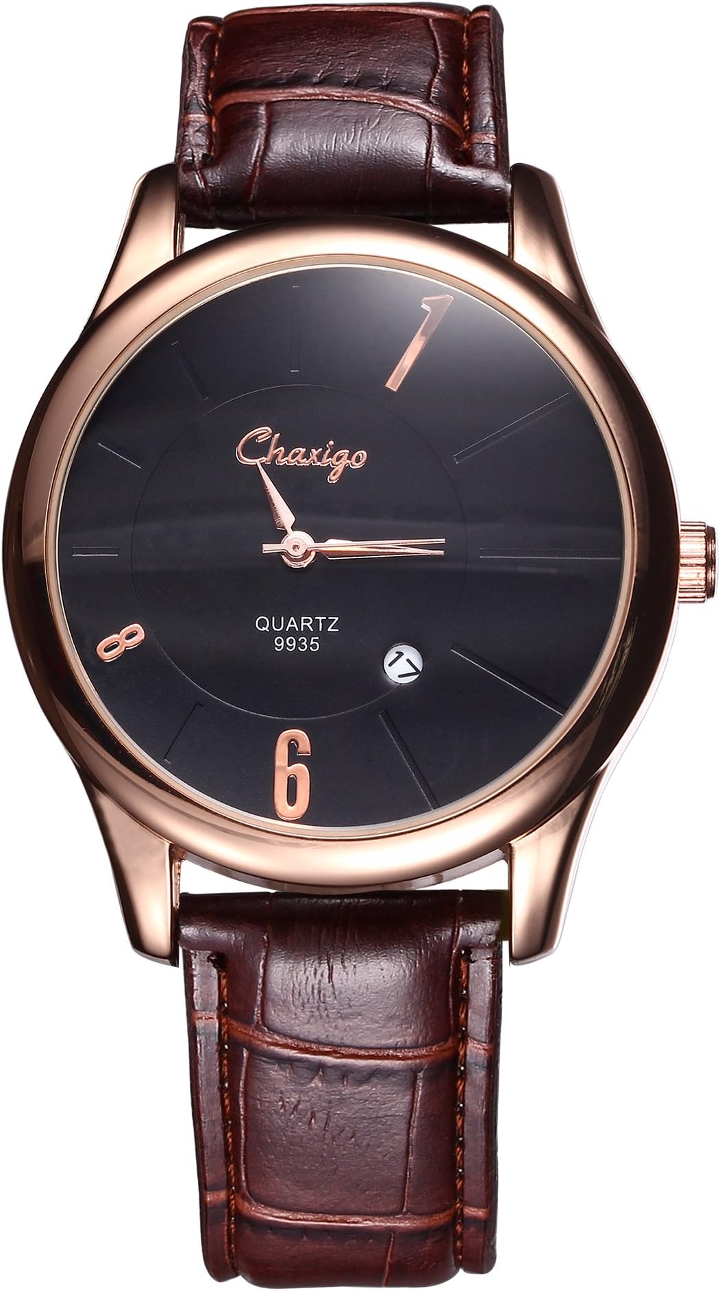 Male Quality Leather Belt Casual Fashion Watches Unique Design Quartz Watches Quartz Watch Black Brown