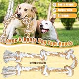 GaiusiKaisa Large Dog Rope Toy 6-Knots 110cm Aggressive Chewers Indestructible view 2