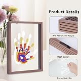 Cherry Cheers Family Handprint Kit Wooden Frame Non-Toxic Paints Transparent view 5