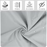 Cool Area Privacy Screen 90x300 cm Balcony Cover Grey PES PU Coated view 2