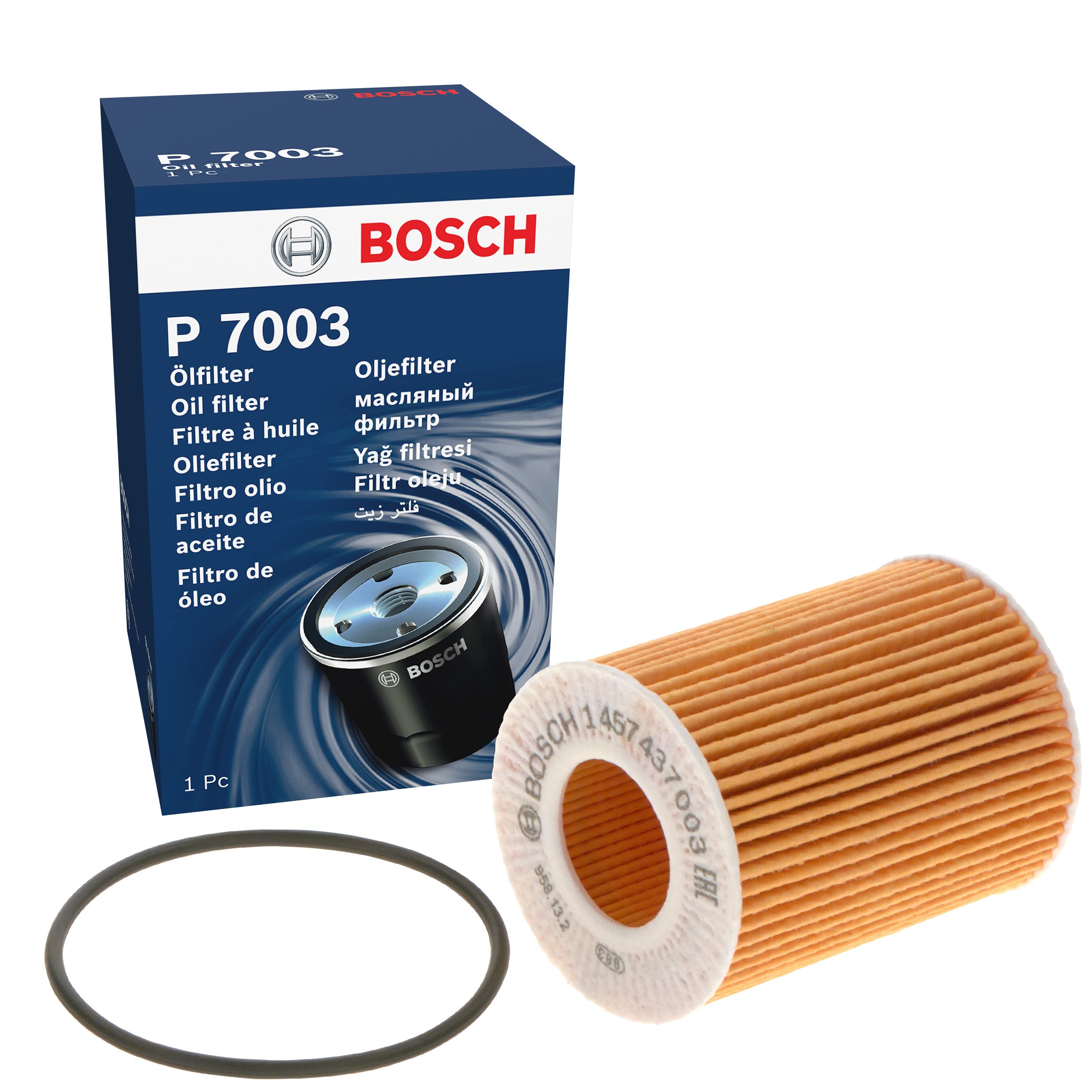 Bosch P7003 Car Oil Filter - Separates Soot and Metal Particles from Engine Oil - Provides Reliable Engine Lubrication