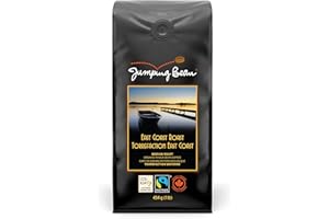 Jumping Bean East Coast Roast Organic Whole Bean Coffee, ECO2Roast, Premium Coffee, Made in Canada, Non-GMO, Medium Roast, 45