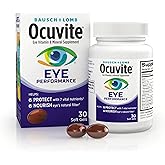Ocuvite Eye Performance Vitamin & Mineral Supplement, Lutein and Zeaxanthin Supplements, Vitamins C, D, E, Zinc, and Omega-3,