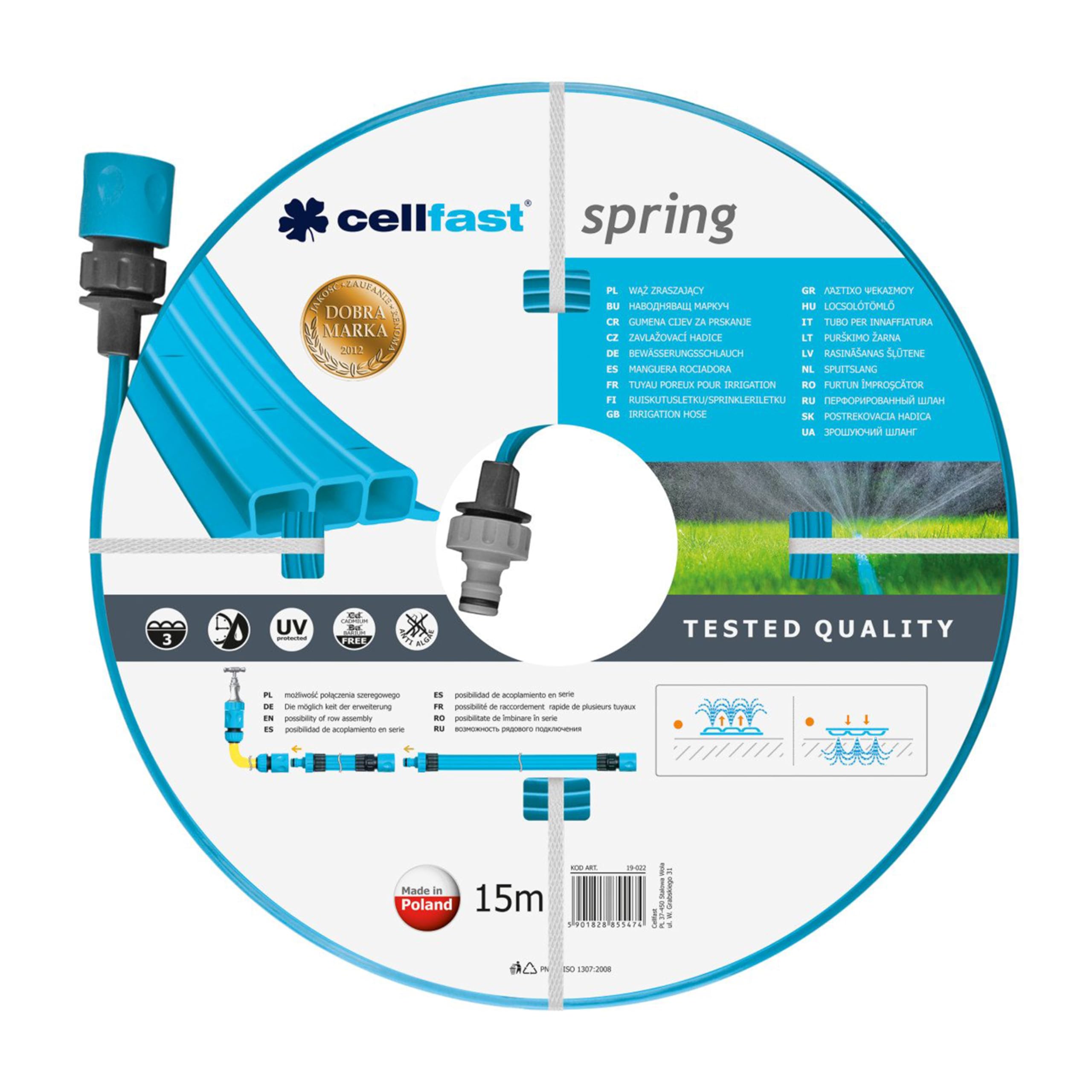 Cellfast 5901828855474 Spring Water Hose, Multicoloured, 38x38x8 cm