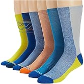 Merrell Unisex Child Multi-color Hybrid Hiker Crew Socks - 6 Pair Pack